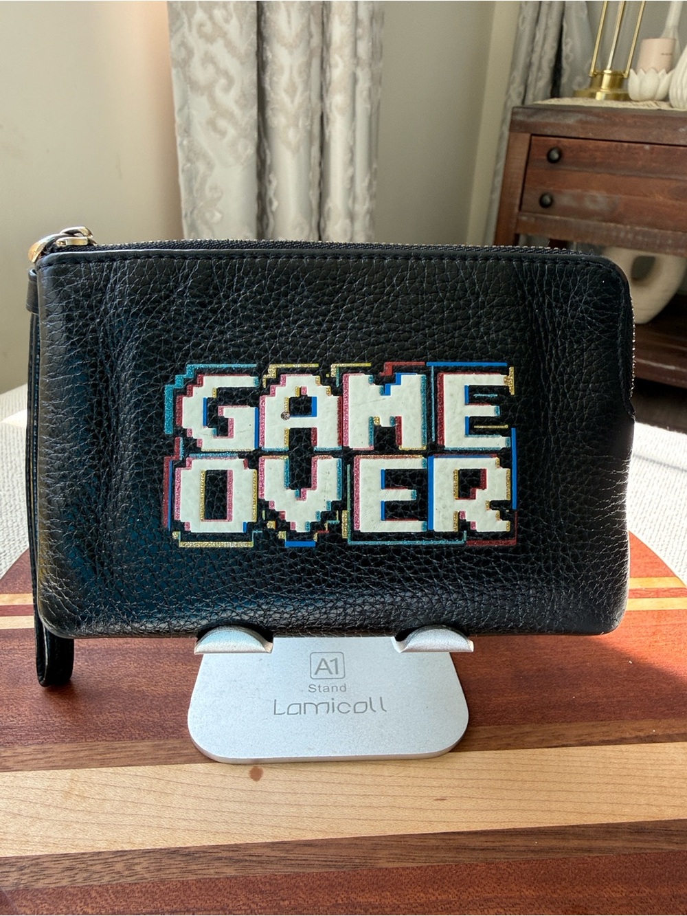 Coach PAC-Man GAME OVER' corner Zip Wallet